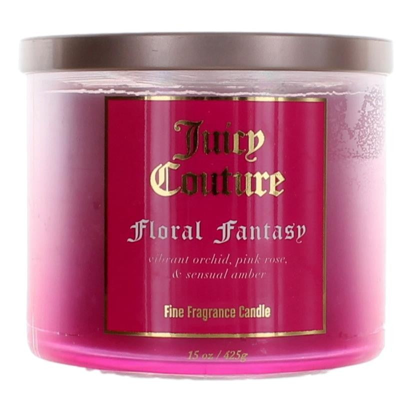 Jar of Juicy Couture 14.5 oz Soy Wax Blend 3 Wick Candle - Floral Fantasy